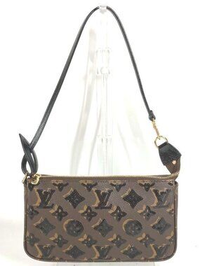 Louis Vuitton Shoulder Bag Pochette Monogram Canvas Brown